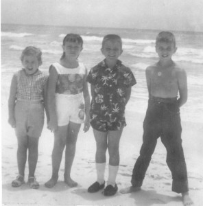 Me, cousins Claudia and Bubba, and my brother Gerry at Panama City Beach